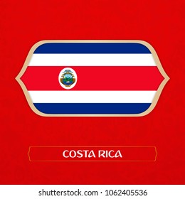 flag of Costa Rica is made in Football style