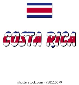 Flag of Costa Rica and name of the state of the flag