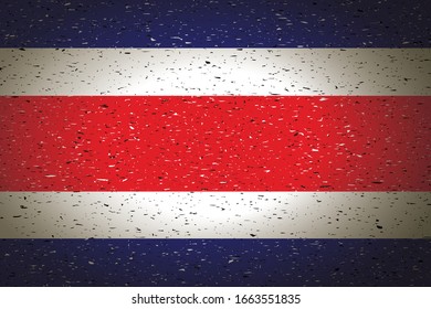 flag of costa rica in retro background
