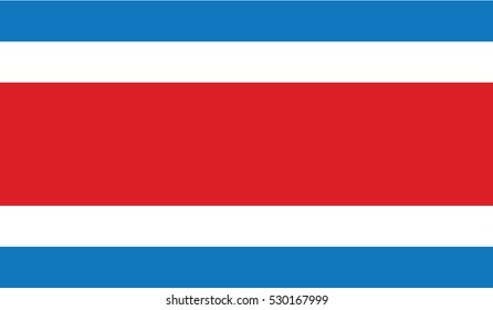 flag of costa rica vector icon illustration eps10