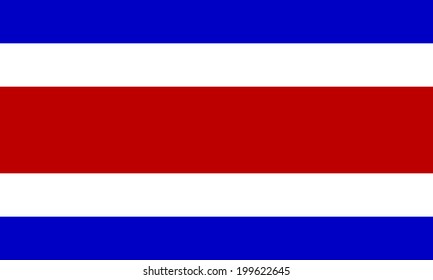 Flag of Costa Rica. Vector illustration.