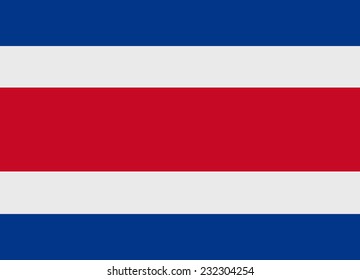 Flag of Costa Rica vector illustration