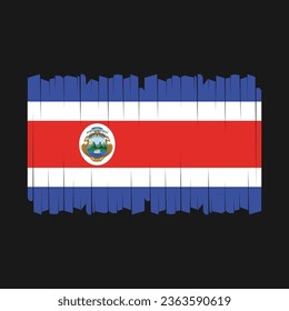 Flagge Costa Ricas Vektorgrafik