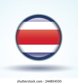 Flag of Costa rica, vector illustration