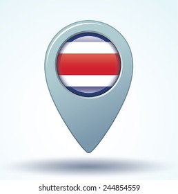 Flag of Costa rica, vector illustration