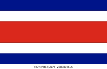 Flag of Costa Rica Vector illustration