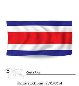 Flag of Costa Rica - vector illustration