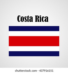 Flag of Costa Rica vector sign