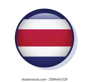Flag Costarica circle round frame vector design