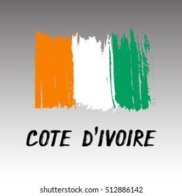 Flag Of Cote d'Ivoire - Grunge