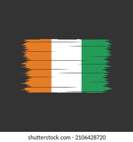 Flagge von Cote Dlvoire mit Grunge-Stil