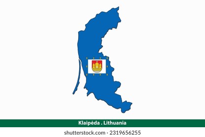 Klaipėda Flag - Counties of Lithuania (Vector)