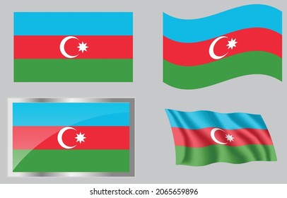 Bandera del país de Azerbaiyán
