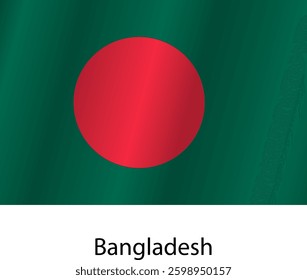 Flag of the country Bangladesh on a white background.