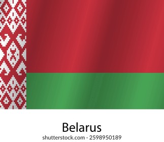 Flag of the country Belarus on a white background.