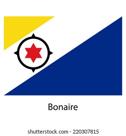 Flag  of the country  bonaire. Vector illustration.  Exact colors. 