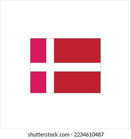 The flag of the country of Denmark