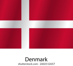 Flag of the country Denmark on a white background.