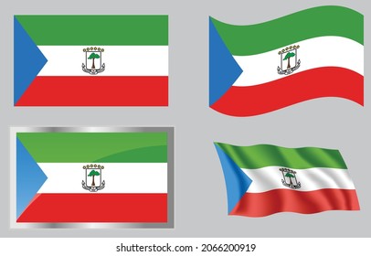 Bandera del país de Guinea Ecuatorial