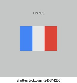 Flag of country in flat design 2015 France