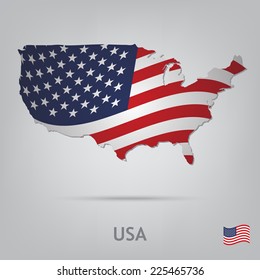 The flag of the country in the form of borders