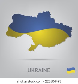 The flag of the country in the form of borders