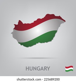The flag of the country in the form of borders