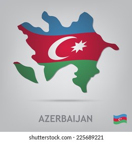 The flag of the country in the form of borders