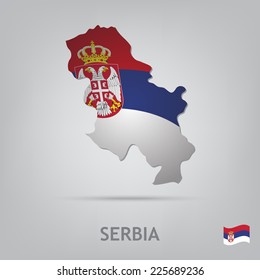 The flag of the country in the form of borders