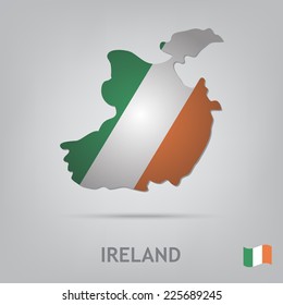 The flag of the country in the form of borders