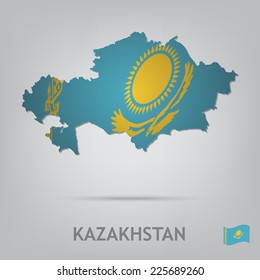 The flag of the country in the form of borders