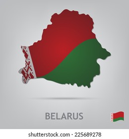 The flag of the country in the form of borders