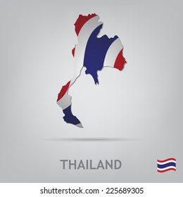 The flag of the country in the form of borders