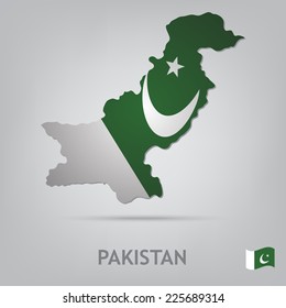 The flag of the country in the form of borders