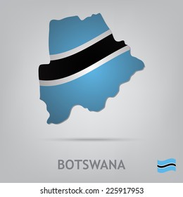 The flag of the country in the form of borders