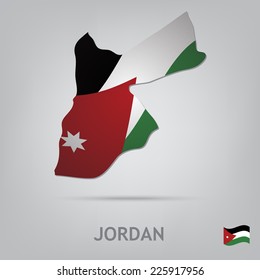 The flag of the country in the form of borders