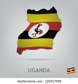 The flag of the country in the form of borders