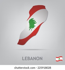 The flag of the country in the form of borders
