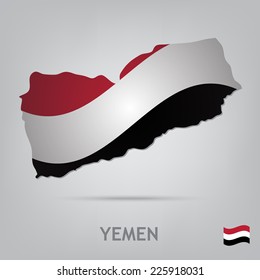 The flag of the country in the form of borders