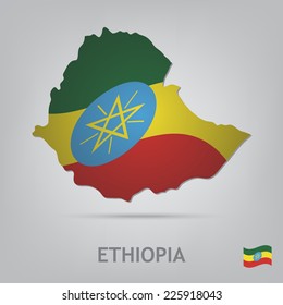 The flag of the country in the form of borders