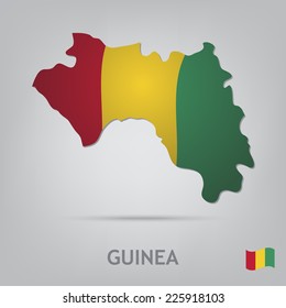The flag of the country in the form of borders