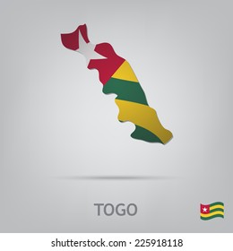 The flag of the country in the form of borders