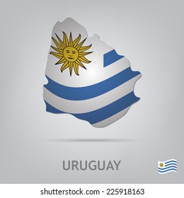 The flag of the country in the form of borders