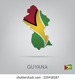 The flag of the country in the form of borders