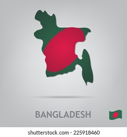 The flag of the country in the form of borders