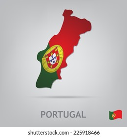 The flag of the country in the form of borders