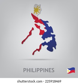 The flag of the country in the form of borders
