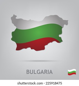 The flag of the country in the form of borders