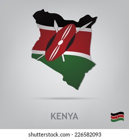 The flag of the country in the form of borders