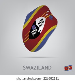 The flag of the country in the form of borders